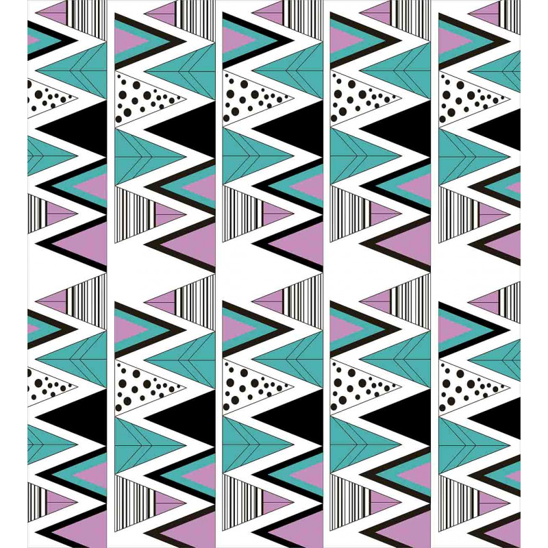 80s Memphis Zigzag Duvet Cover Set