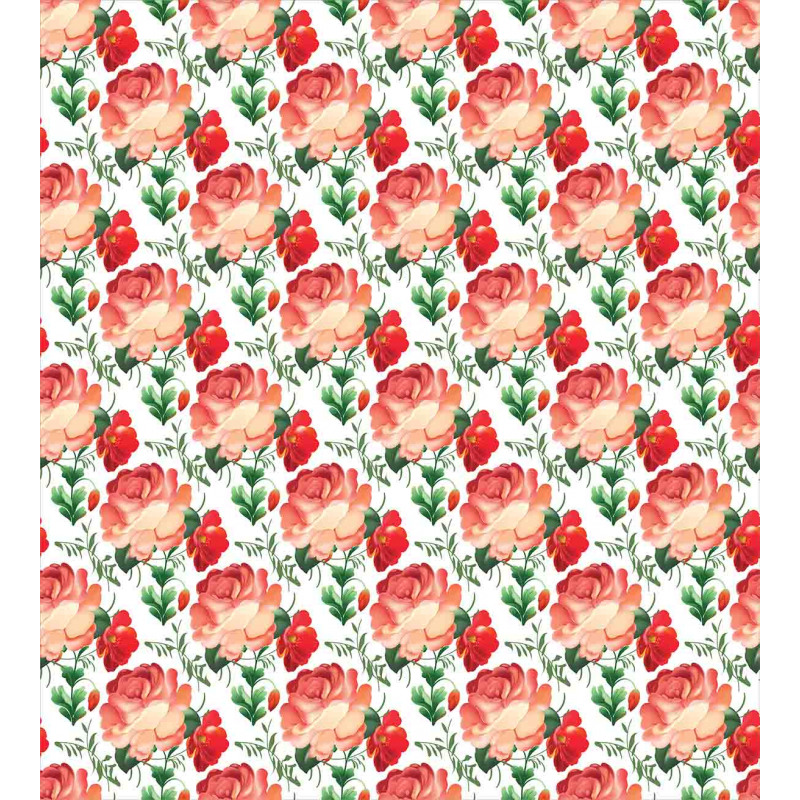 Traditional Russian Roses Duvet Cover Set