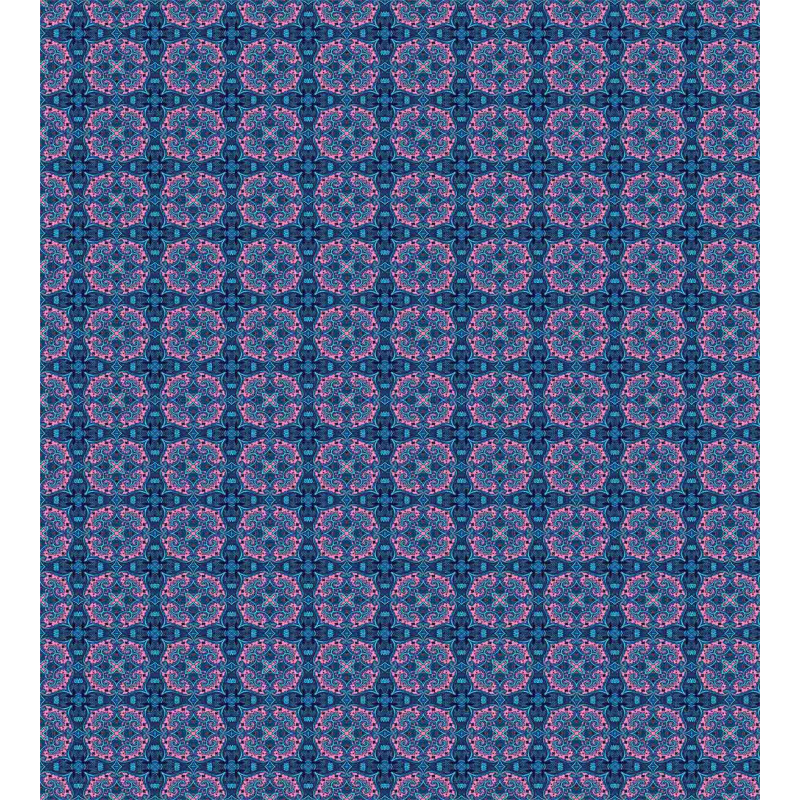 Floral Paisley Pink Blue Duvet Cover Set