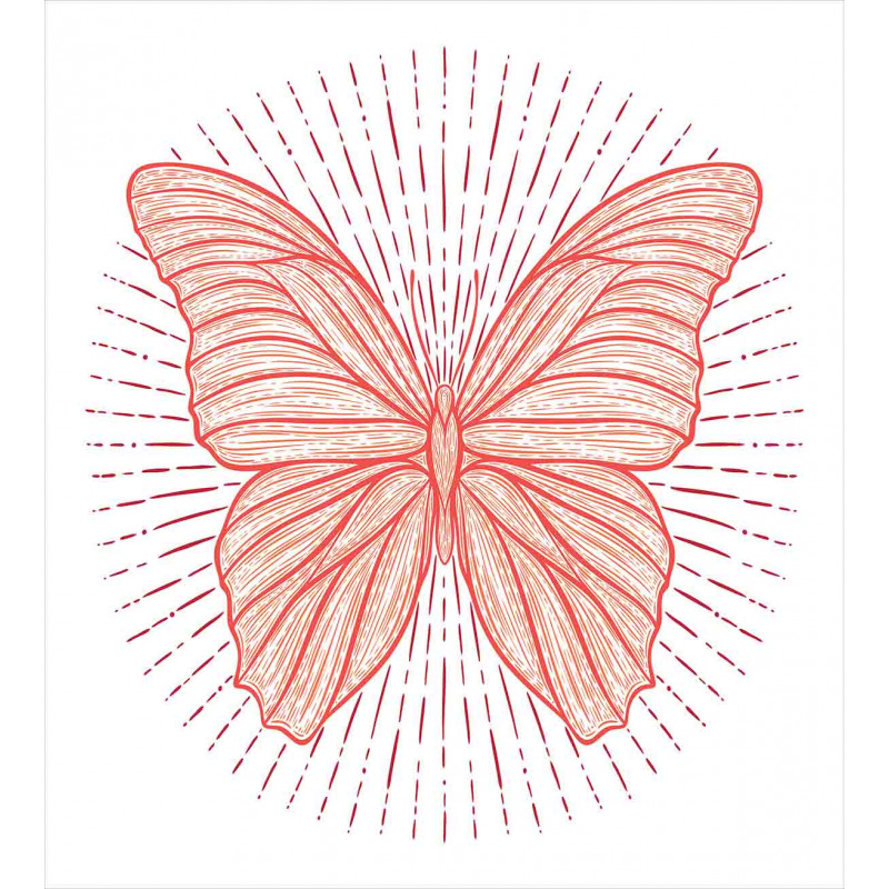 Butterfly Doodle Sunburst Duvet Cover Set
