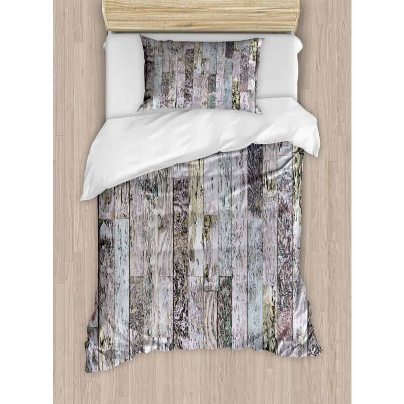 Pastel Oak Timber Boards Duvet Cover Set