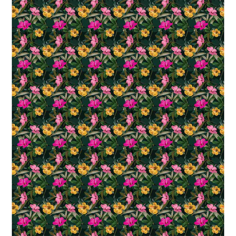 Full Blossom Hibiscus Motif Duvet Cover Set