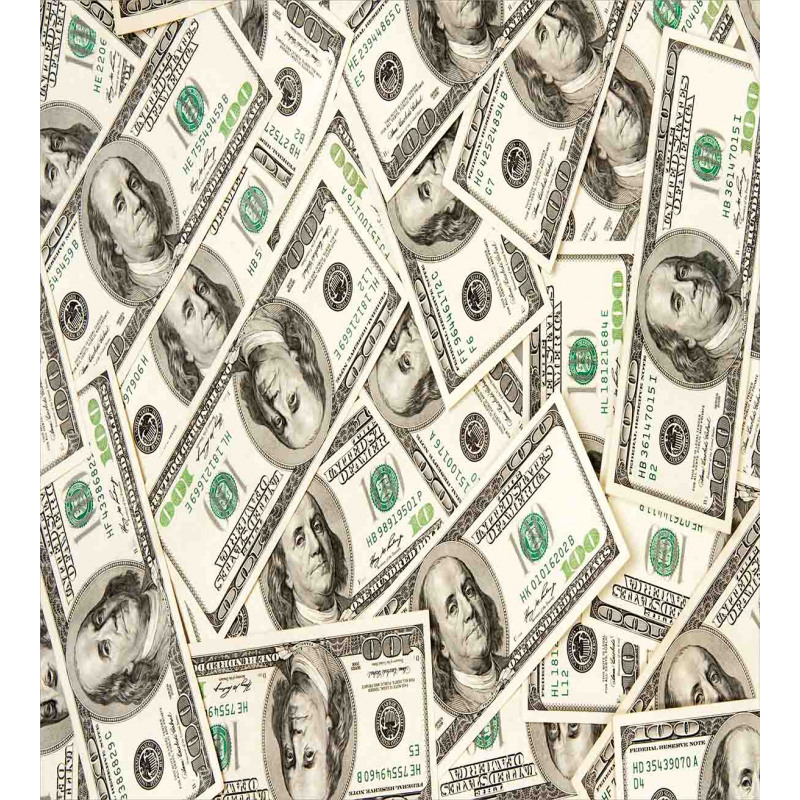 Ben Franklin Portrait Wealth Duvet Cover Set