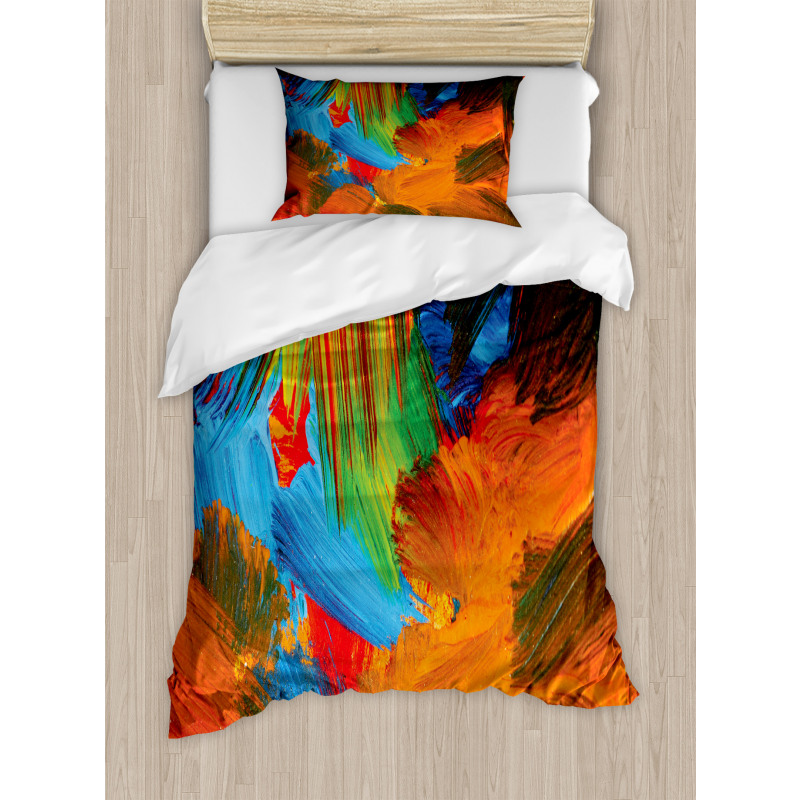 Watercolor Brush Strokes Duvet Cover Set