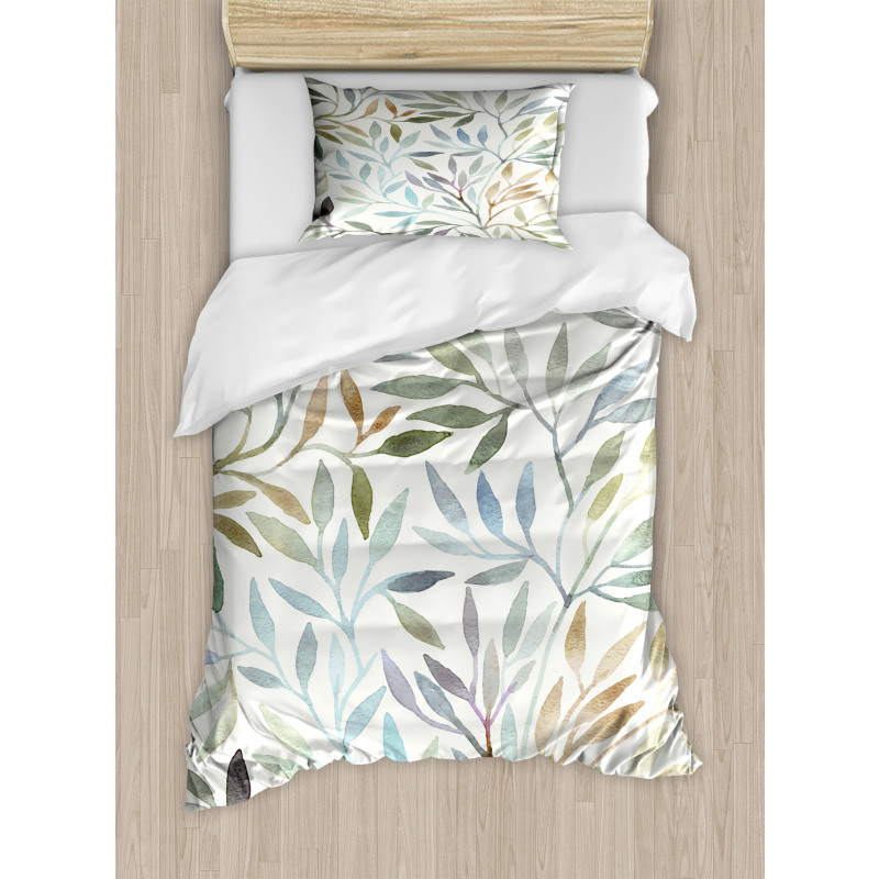 Watercolor Floral Pattern Duvet Cover Set