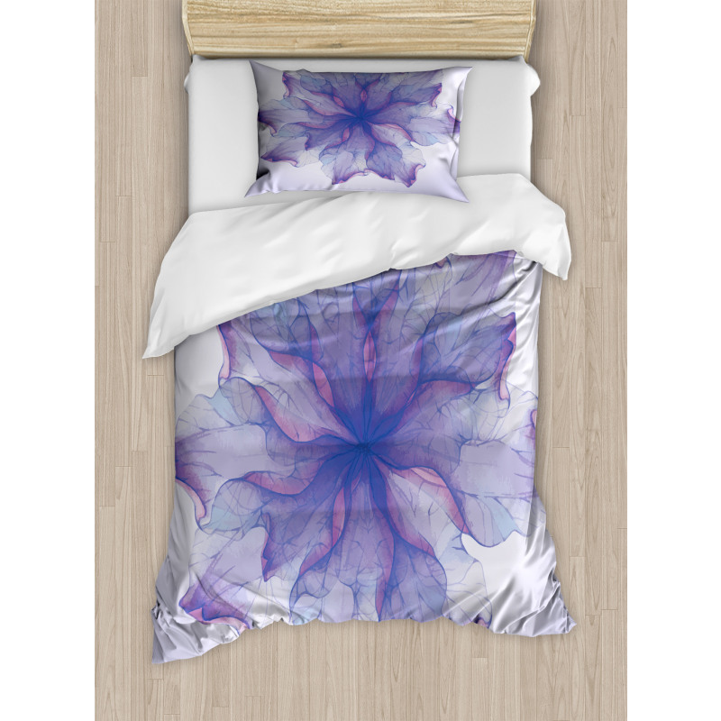 Blossoming Petals Pattern Duvet Cover Set