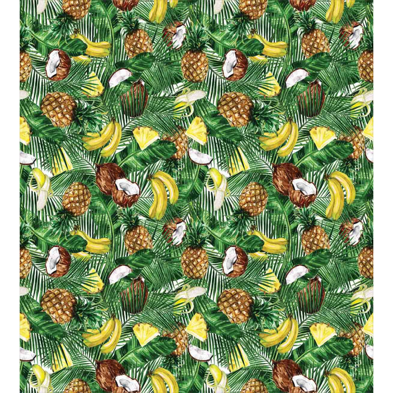Pineapples Banana Coconut Duvet Cover Set