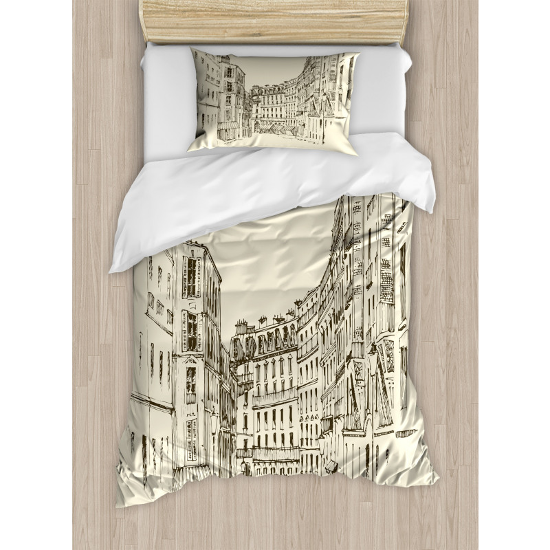 Buildings of France Europe Duvet Cover Set