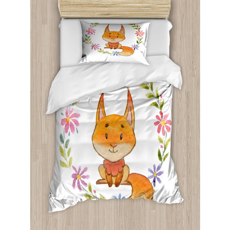 Forest Friend Floral Duvet Cover Set