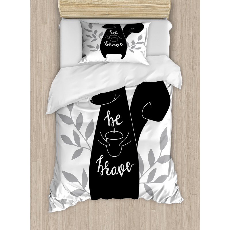 Be Brave Words Inspiration Duvet Cover Set