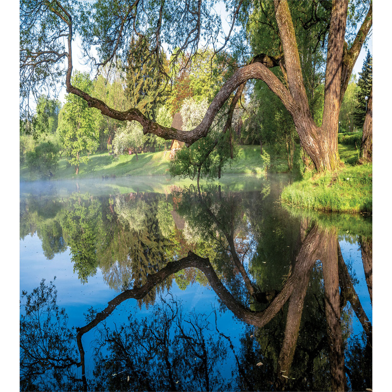 Foggy Scene over Water Duvet Cover Set