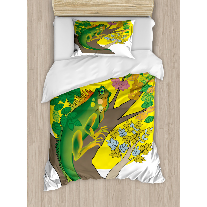 Cartoon of a Female Animal Duvet Cover Set