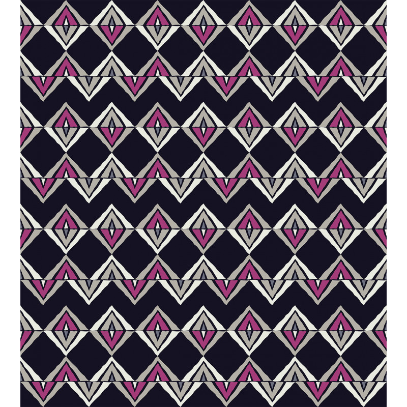 Native Folk Motifs Chevron Duvet Cover Set