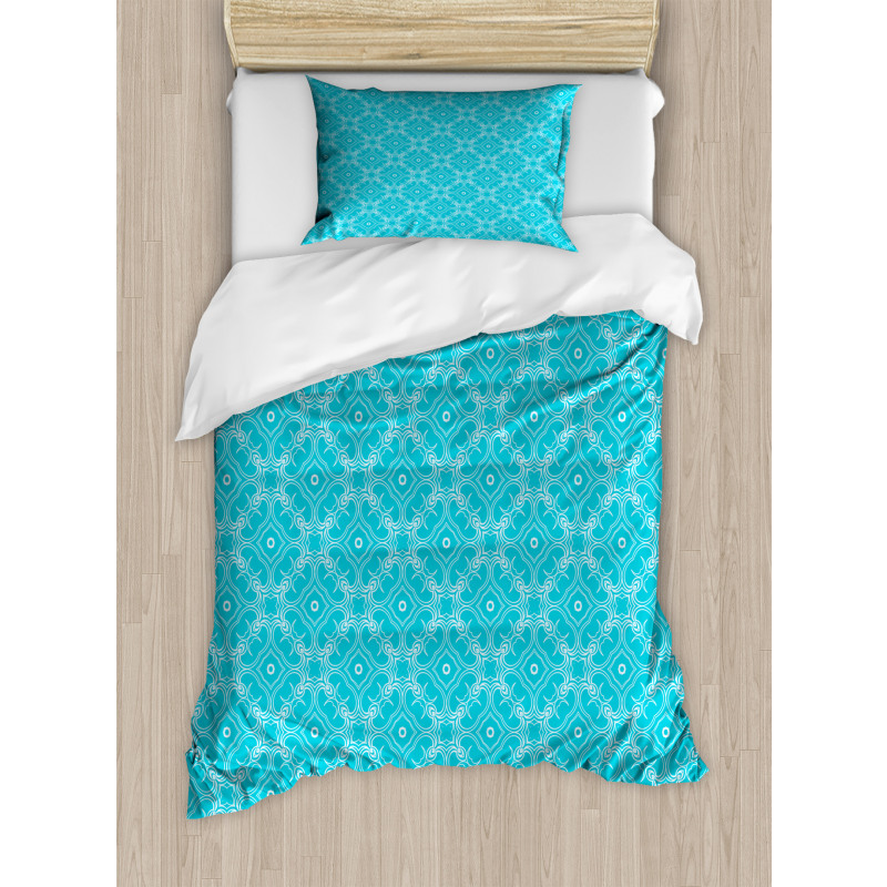 Blue Monochrome Motif Duvet Cover Set