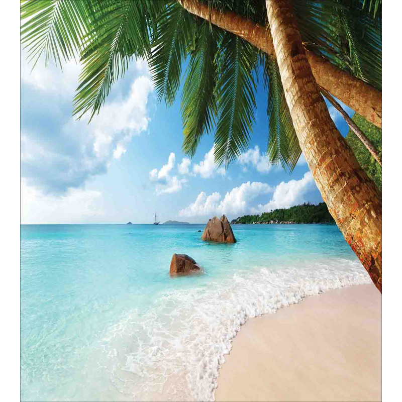 Exotic Palm Tree Ocean Duvet Cover Set