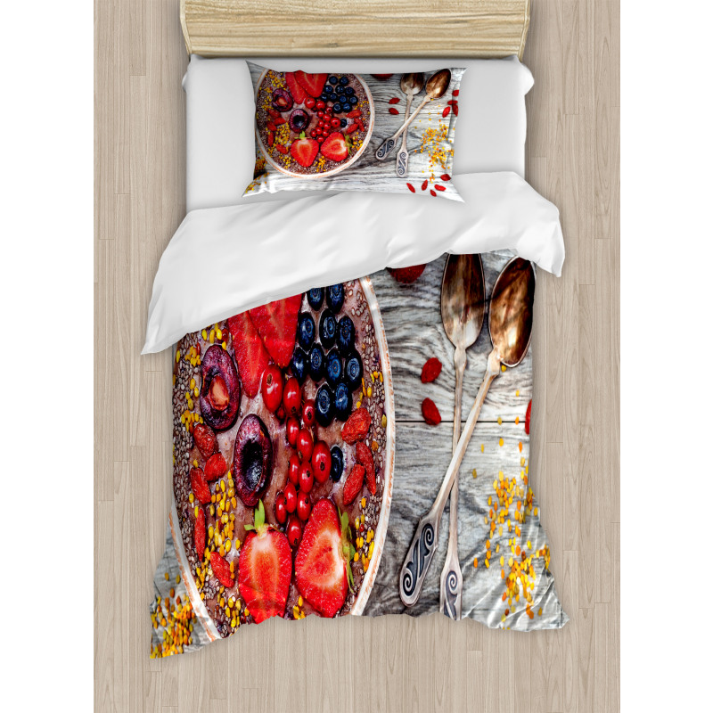 Breakfast Foods Bowl Duvet Cover Set