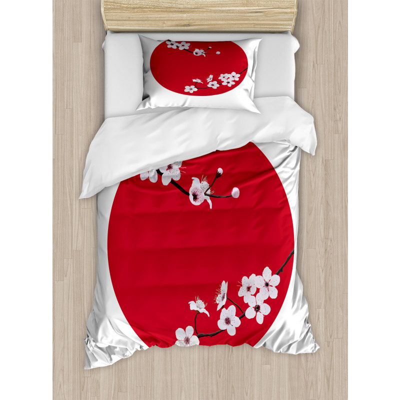 Orient Tree Cherry Duvet Cover Set