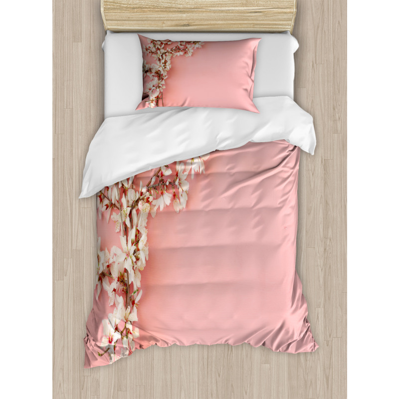 Tree on Pastel Pink Duvet Cover Set