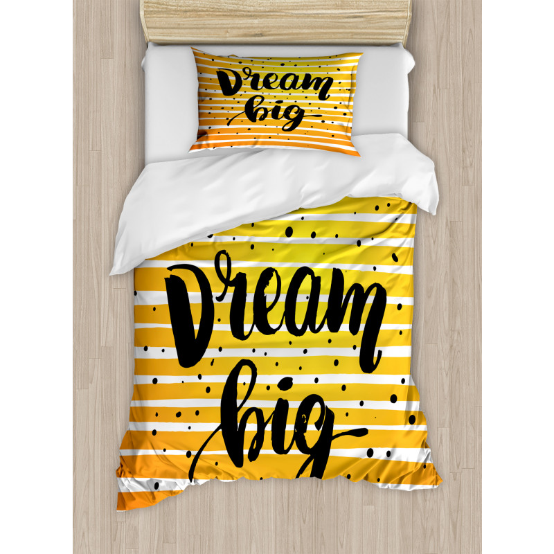 Horizontal Ombre Line Design Duvet Cover Set