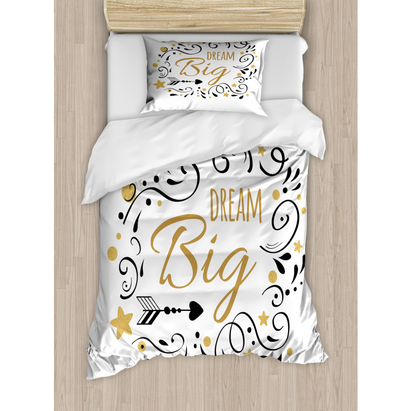 Swirls with Arrows and Dots Duvet Cover Set