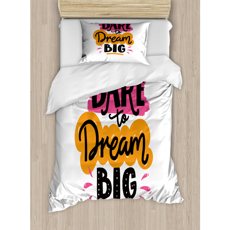 Positive Inspirational Words Duvet Cover Set