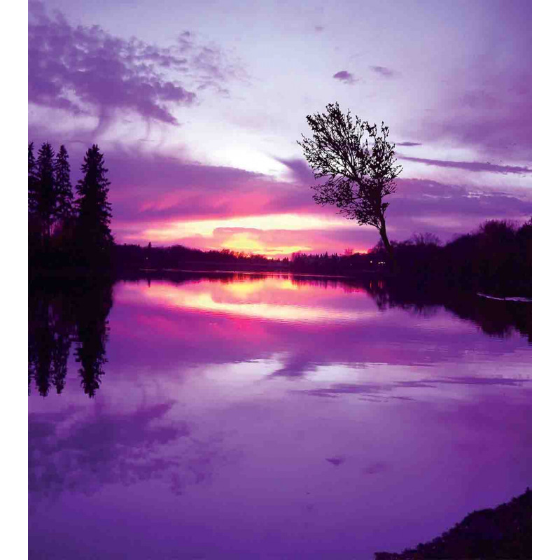 Purple Shade Skies Duvet Cover Set