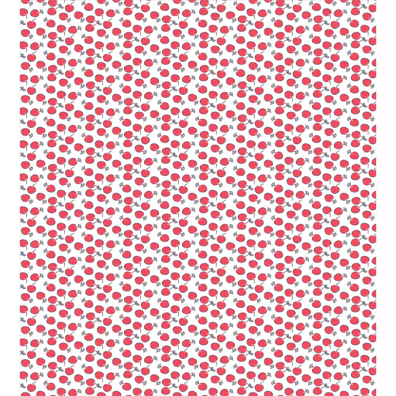 Simplistic Red Berry Pattern Duvet Cover Set