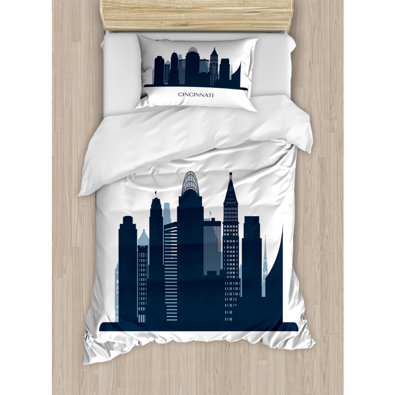 Silhouette of Structures Duvet Cover Set