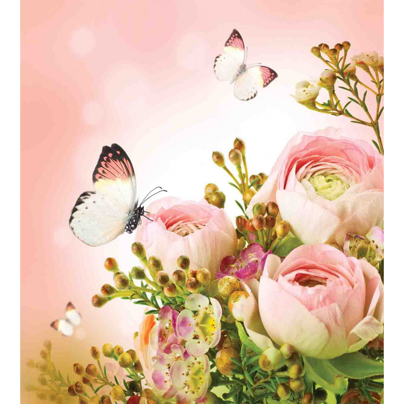 Blossoming Feminine Roses Duvet Cover Set