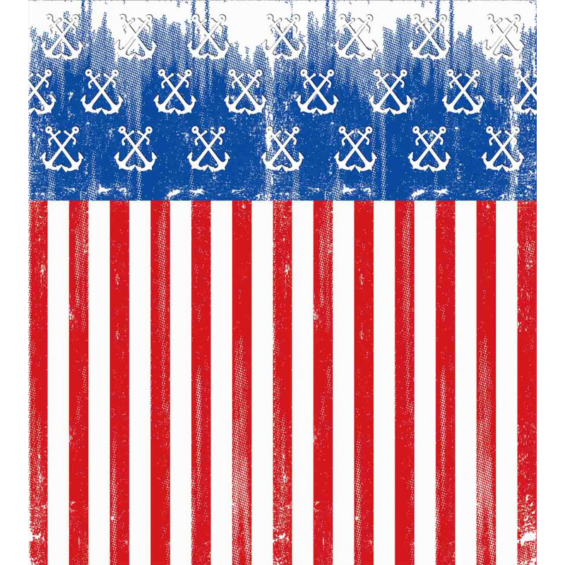 Patriotic Grunge Flag Marine Duvet Cover Set