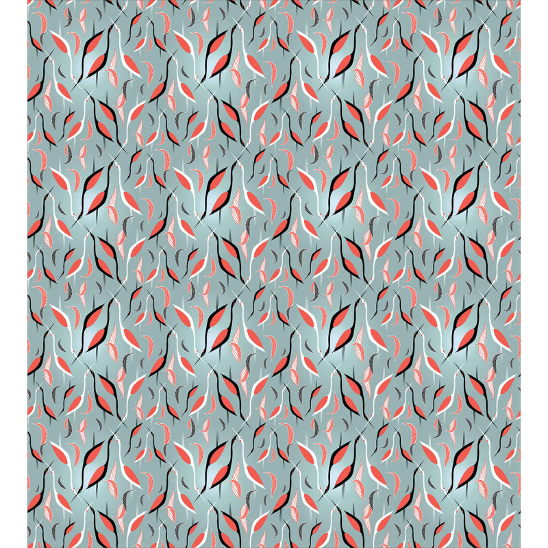 Abstract Birds and Leaves Duvet Cover Set