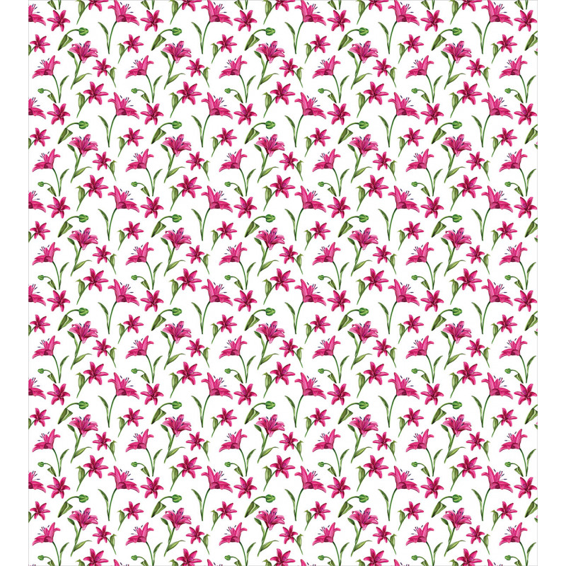 Lily Blossoms Garden Art Duvet Cover Set