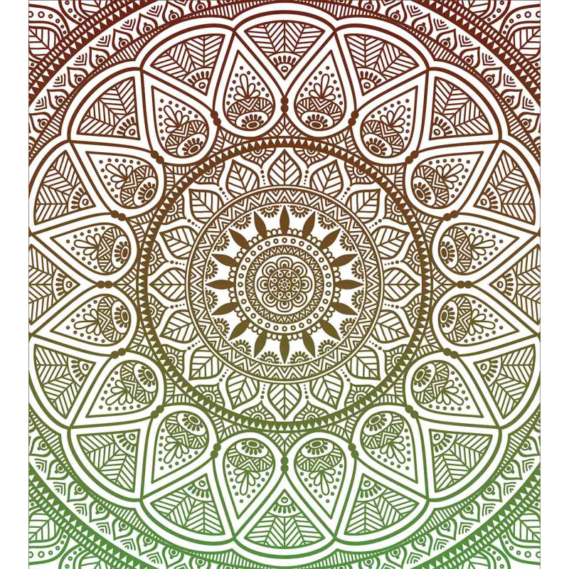Ethnic Leafy Round Ornate Duvet Cover Set