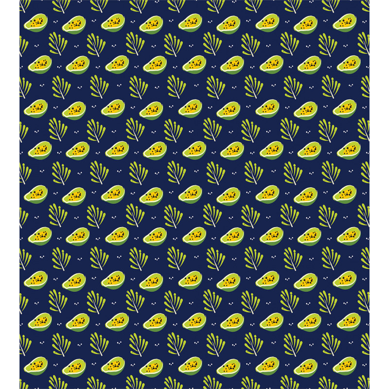 Tropical Papaya and Branches Duvet Cover Set