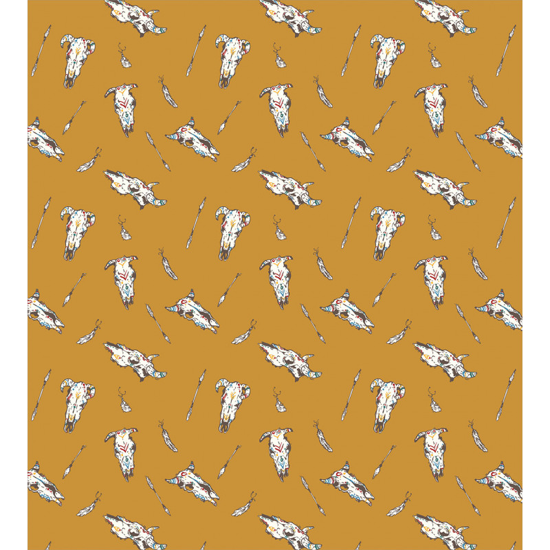 Cow Skulls Arrows Feathers Duvet Cover Set