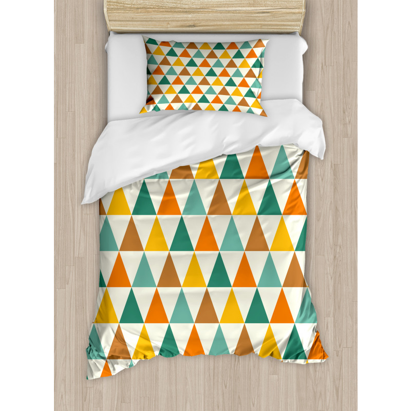 Repeating Retro Triangles Duvet Cover Set