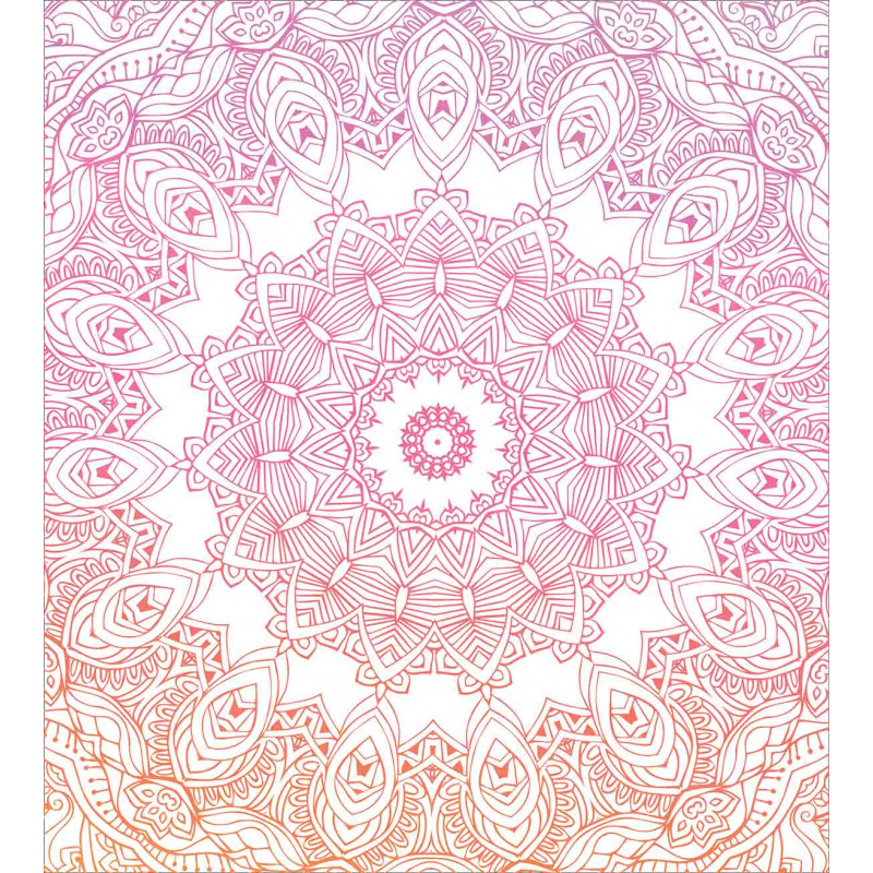 Outline Style Flowers Duvet Cover Set