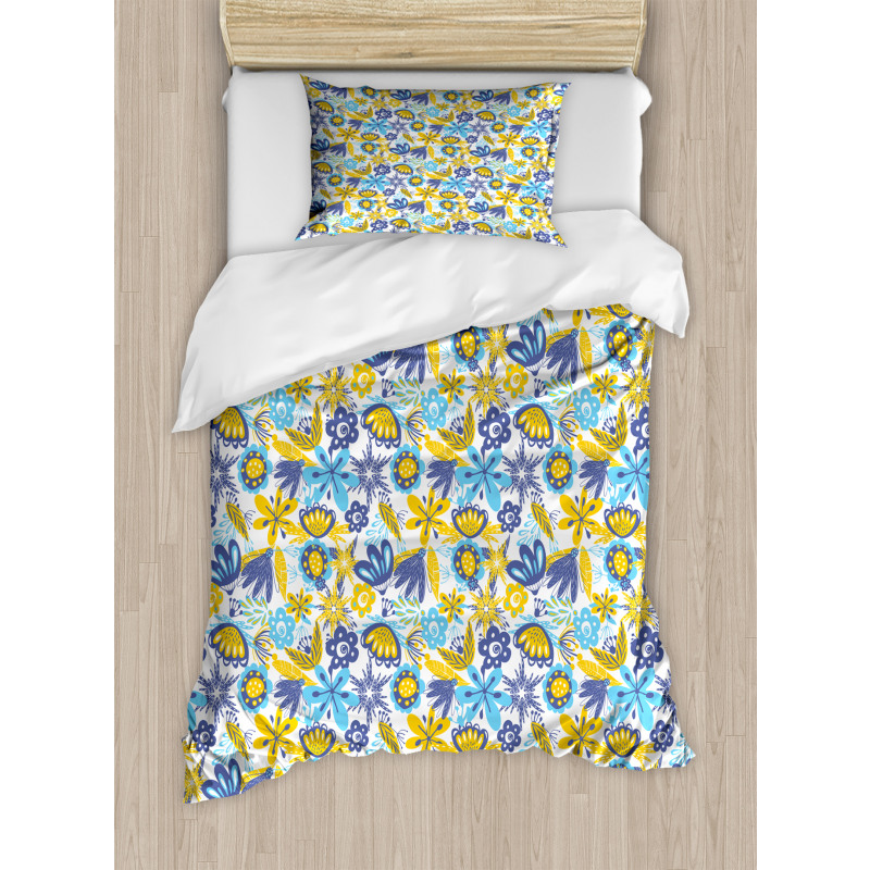 Chrysanthemum and Butterfly Duvet Cover Set