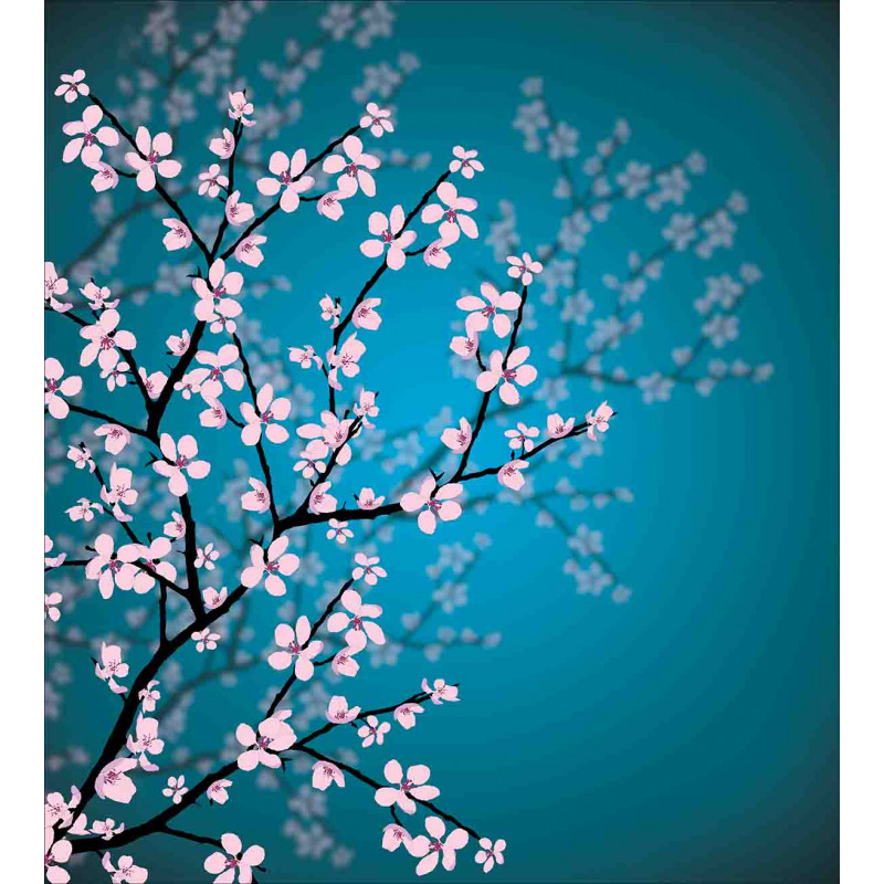 Ombre Spring Sakuras Duvet Cover Set