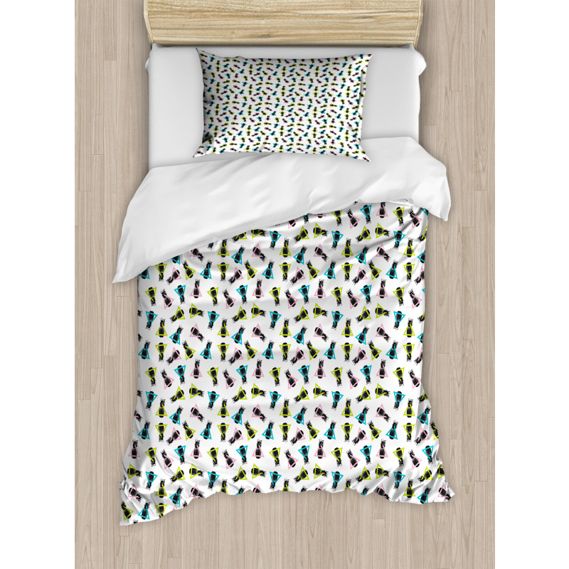 Pineapples in Triangles Duvet Cover Set