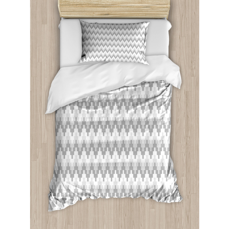 Ziggurat Grey Ombre Duvet Cover Set