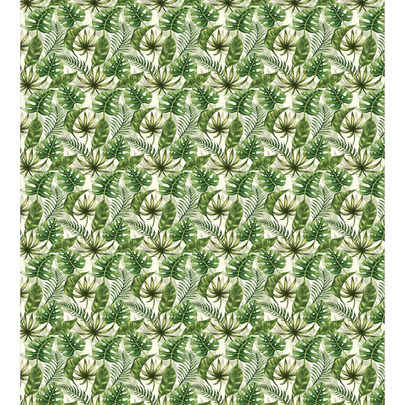 Hawaiian Elements in Green Duvet Cover Set