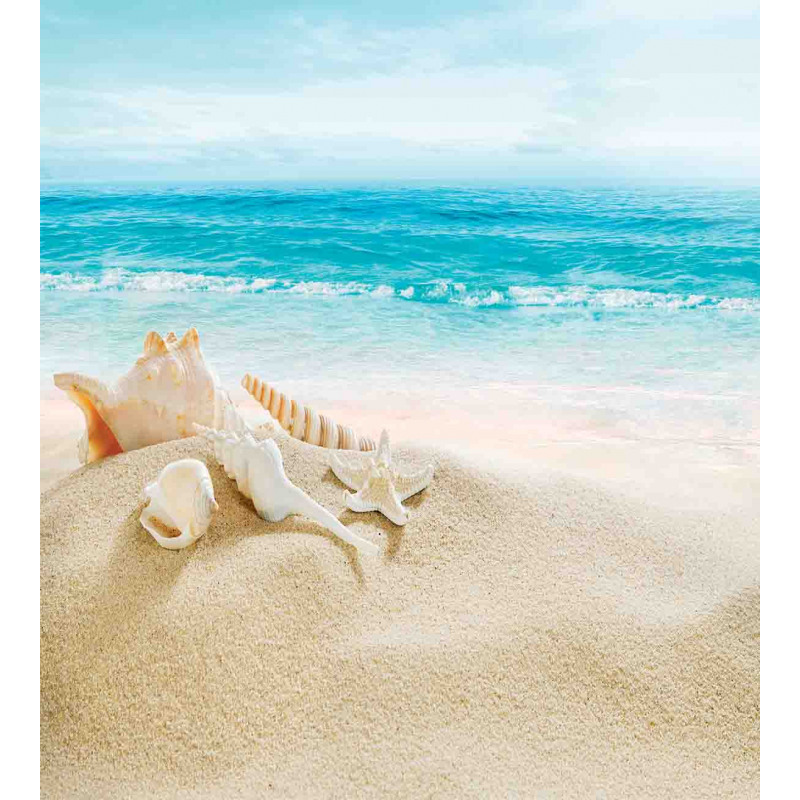 Pastel Beach Scene Duvet Cover Set