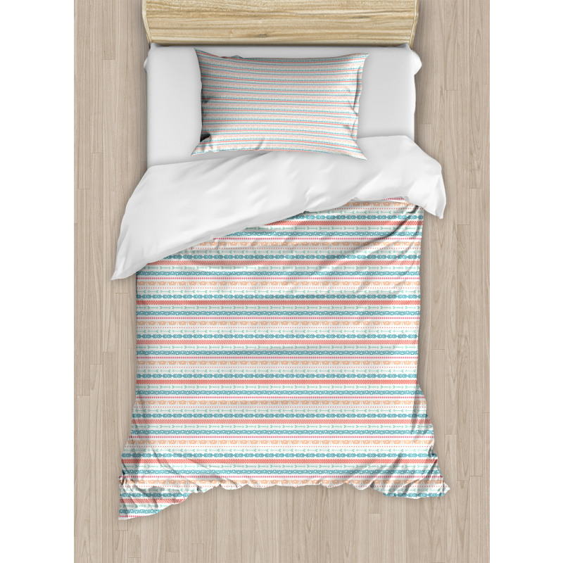 Doodle Art Tribal Streaks Duvet Cover Set