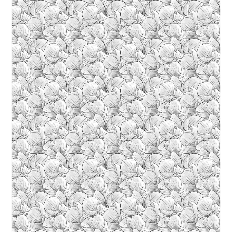 Monochrome Magnolia Petals Duvet Cover Set