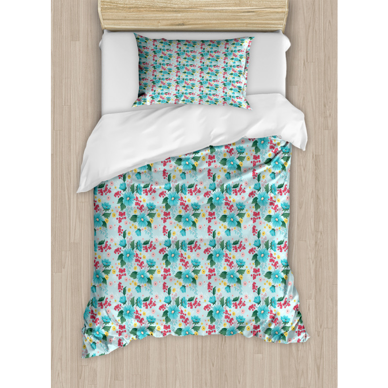 Spring Foliage Berries Duvet Cover Set