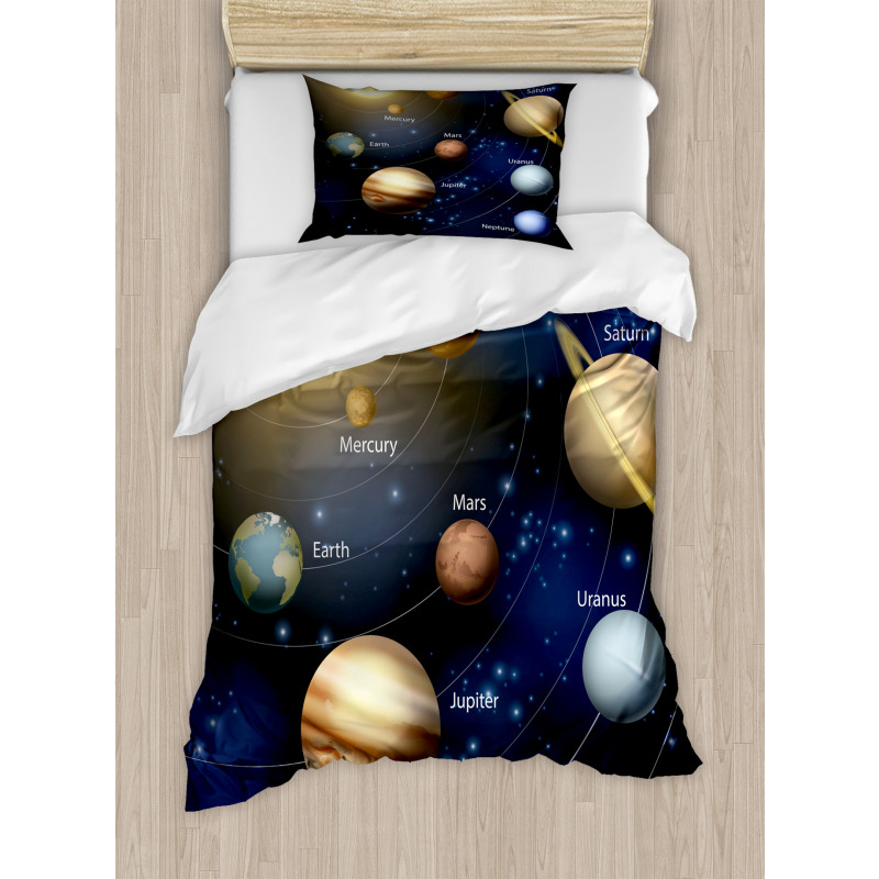 Solar System Planets Duvet Cover Set