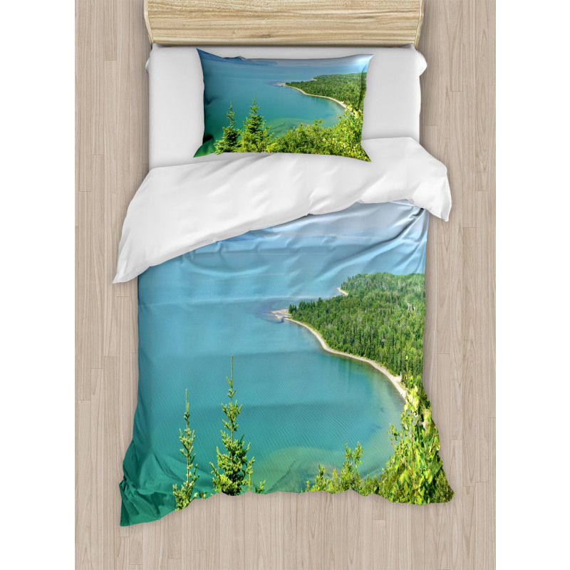 Lake Superior Panoramic Duvet Cover Set