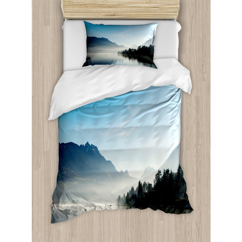 Lake Annecy France Sky Duvet Cover Set