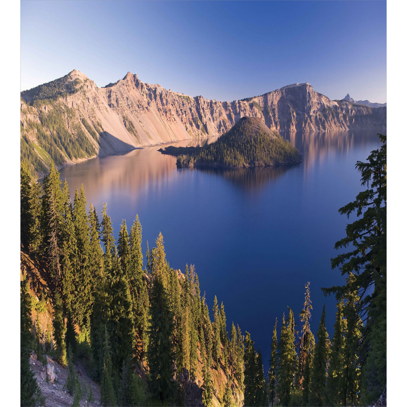 Crater Lake Volcano Duvet Cover Set